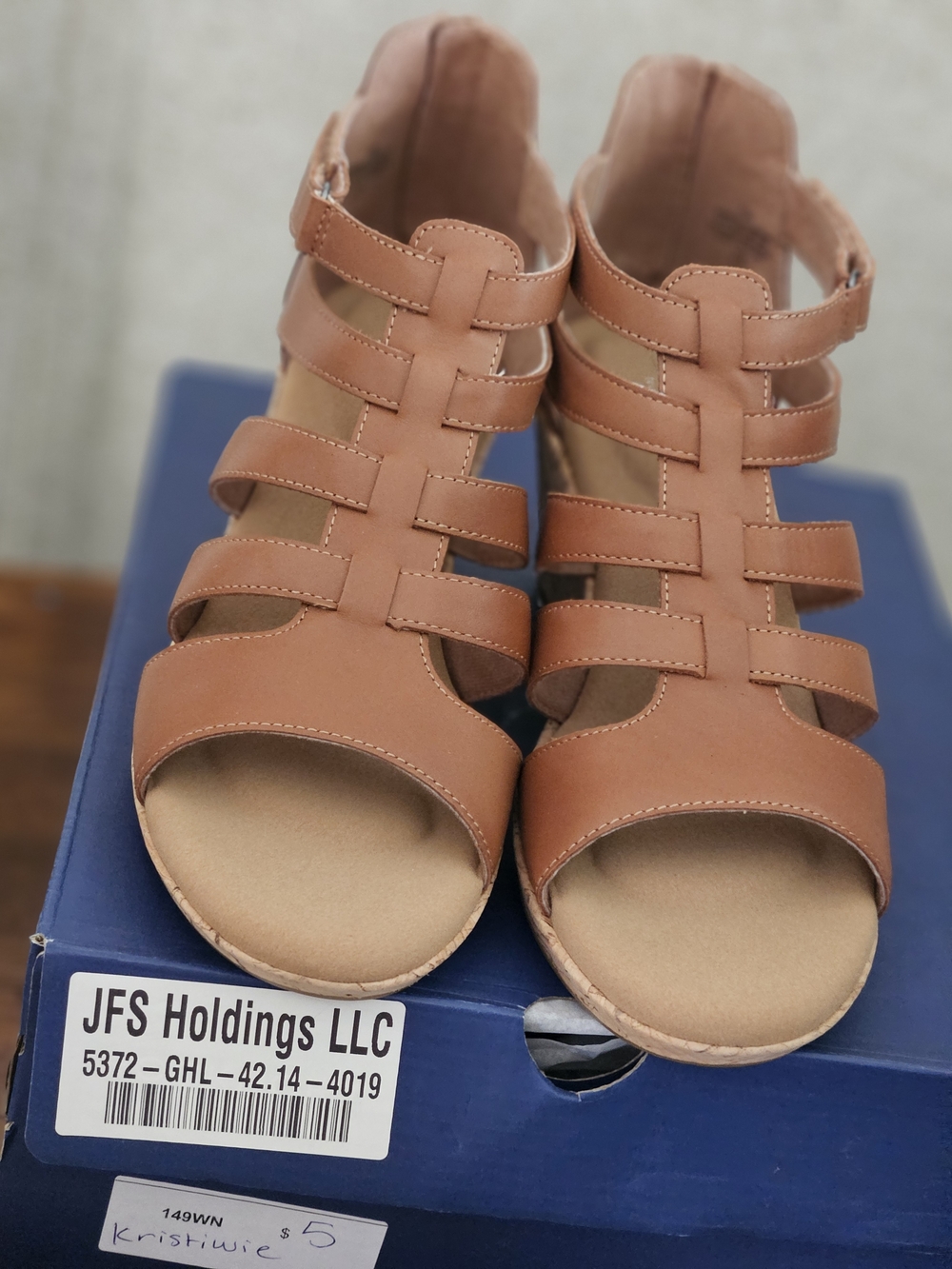 Rockport Women's Cognac Strappy Gladiator Sandals